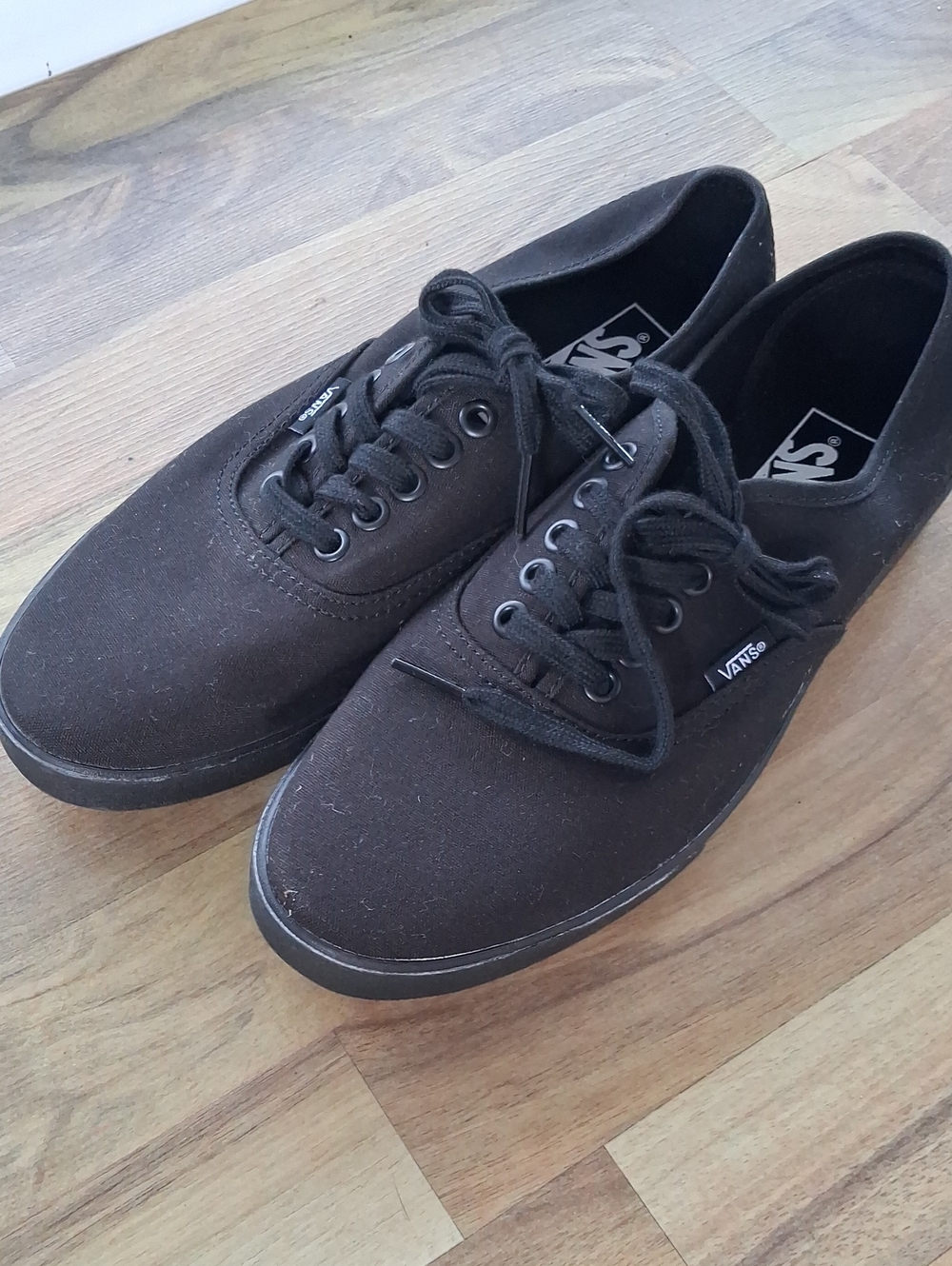 Vans Black Canvas Low-Top Sneakers